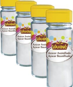 VAHINE - Pastelería - Azúcar Avainillado - Vainilla - Para Masas de Bizcocho, Cremas y Flanes - 90g (Paquete de 4)