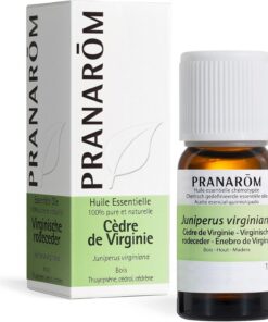 PRANAROM Aceite Esencial Enebro de Virginia 10 ml – Amaderado Antiestrés | 100% puro y natural. Juniperus virginiana, aroma amaderado que ayuda a aliviar el estrés.