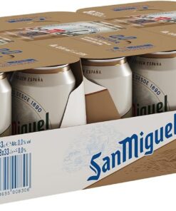 San Miguel 0,0 Tostada, Cerveza Sin Alcohol, Pack 24 Latas x 33cl