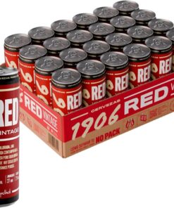 1906 - Red Vintage, Cerveza Lager Extra, 24 Latas x 33 cl | Maltas Pilsen y Tostada, Lúpulo Nugget, Notas a Caramelo, Color Oro Viejo, 8% Volumen de Alcohol