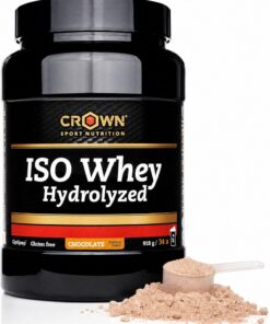 Crown Sport Nutrition ISO Whey Hydrolyzed Chocolate | Proteína Hidrolizada Optipep® 90 | > 87% Proteína Aislada Sin Lactosa | BCAA y Glutamina | 918 g 34 tomas | Informed Sport