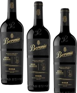 Beronia Gran Reserva - Vino Tinto D.O.Ca. Rioja - 750 ml (Paquete de 3)