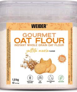Weider Oat Gourmet. Harina de Avena Integral. Fuente de proteína con bajo contenido en azúcares. Sabor Galleta María (1,9 kg)