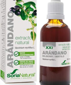 Soria Natural Arándano Extracto - Favorece la acción diurética, Ayuda a la Salud de las Vías Urinarias - 100% Puro - Suplemento de Arándano para la Salud Urinaria - Botella de 50 ml
