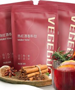 Mezcla de Especias para Bebidas Calientes NavideñAs (100G): Canela y AníS Estrellado para Vino Caliente, Sidra Manzana Ponche(300g (6 Bags))