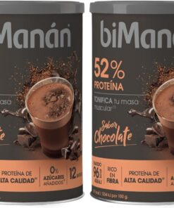 BIMANÁN - Batido de Proteína sabor Chocolate | 52% Proteína por Porción | Ayuda a Tonificar y Aumentar Masa Muscular | 360g, 12 Raciones (Paquete de 2)