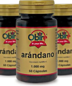 Obire | Arándano 1000 mg | 60 Cápsulas | Pack de 3 Unidades | Extracto Seco Rico en Vitamina C | Bienestar General