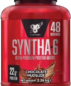 BSN Syntha 6 Proteína en Polvo Ultra-Premium para el Crecimiento y la Reparación Muscular, Bajo en Azúcar y Rico en Proteínas, Sabor Batido de Chocolate, 48 Porciones, 2,26 kg