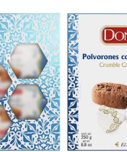 DOÑA JIMENA - Polvorones con pepitas de Chocolate, Calidad Suprema, Típico Dulce Navideño, Extra de Dulce, Sabor Chocolate y Almendra, Receta Artesanal, 250g (Paquete de 2)