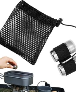 Pimentero portátil, pequeño dispensador de especias para camping, 2 unidades con bolsa de almacenamiento para picnic, montaña, cocina, jardín, barbacoa, senderismo, hogar, escuela