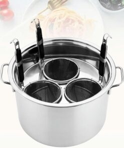 Juego de Insertos de Acero Inoxidable para Olla de Pasta, Juego Comercial de Insertos de Acero Inoxidable para Olla de Pasta con Separador y colador para Pasta, Fideos y Verduras.