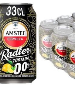 Amstel Radler 0,0 Cerveza Tostada Limon Sin Alcohol Pack lata 24 x 33cl (Paquete de 2)
