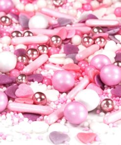 Streusel Mix - Piedras de azúcar (180 g), color rosa y blanco
