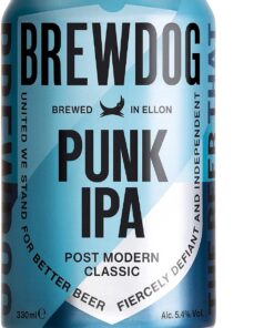 BrewDog - Punk IPA 5.4% - Cerveza Vegana - 330ml x 24 latas - 6 x 4 Pack