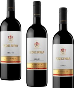 Ederra Crianza - Vino tinto DO Rioja, 100% Tempranillo -75cl (Paquete de 3)