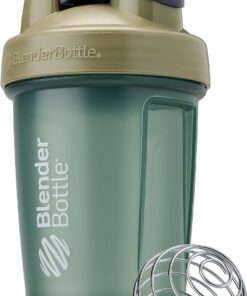 BlenderBottle Botella mezcladora clásica V2 perfecta para batidos de proteínas y preentrenamiento, 20 onzas, bronceado a todo color