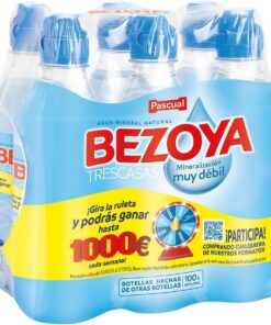 Bezoya - Agua Mineral Natural - Agua de mineralización muy débil - Formato 6 x 33 cl. Tapón sport