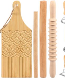 Cortador de Raviolis 7 Piezas Tabla Manual de Madera de Alimentario | Utensilios para Hacer Pasta para de Empanadillas Fideos Pasta Cocina Hogar Restaurante Preparación Comidas
