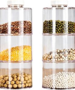 Frascos Apilables de Especias 6 Piezas Frascos Portátiles con | Organizador De Especias Y Recipientes Para Condimentos para Almacenar Azúcar Sal Pimienta en Encimera y Armario, Cocinar