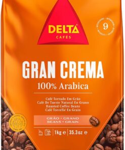 Delta Cafés Gran Crema - Café en Grano 100% Arábico - Café Natural - 1 Kg