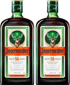 JÄGERMEISTER - Licor de Hierbas 700 ml, con 56 Ingredientes Naturales (Paquete de 2)