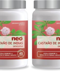 NEO | Castaño de Indias | 45 Cápsulas | Para Reducir el Dolor, Hinchazón, Hormigueo o Pesadez en las Piernas | A Base de Extracto Seco de Semillas de Castaño de Indias (Paquete de 2)