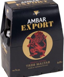 Pack de 6 botellas Ambar Export 25 cl
