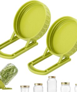 para Tarros de Germinación Cubierta para Germinación de Legumbres | Tapa Ancha para Brotes con Soporte para Hogar, Jardinería, Frijoles, Alfalfa, Brócoli
