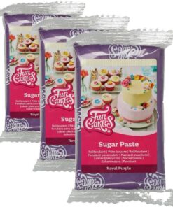 FunCakes Pasta De Azúcar Royal Purple, 250 Gramo (Paquete de 3)