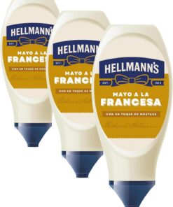 Hellmann's Salsa Francesa – Mayonesa Estilo Francés en Botella Boca Abajo (430 ml) (Paquete de 3)