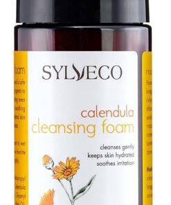 SYLVECO Espuma limpiadora facial con extracto de caléndula para todo tipo de pieles. Cosmética natural vegana para mujeres y hombres. Tamaño 150 ml.