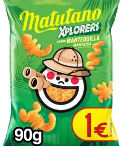 Matutano Xplorers, Snack con sabor mantequilla, 90 gramos (Paquete de 6)