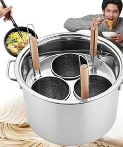 Juego de cocción de Pasta Multifuncional, colador de Acero Inoxidable de Color con Divisor, Adecuado para pastas, Fideos y albóndigas - Clase de eficiencia energética A, Canasta de cocción d