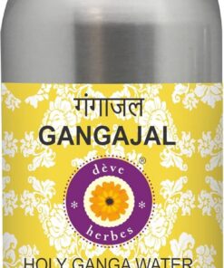 Deve Herbes Gangajal Agua de Ganga Sagrada del Origen del Río Ganga en Devprayag en Botella de Aluminio 630ml