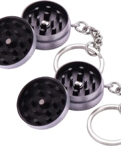 Kinstecks ​​2 piezas molinillo de hierbas Mini molinillo de especias de aluminio molinillo de especias perfecto para el entusiasta que desea excelencia culinaria-plata