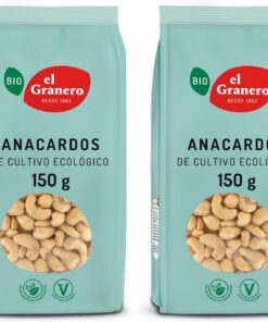 El Granero Integral - Anacardos Natural BIO - 150 g - Alto Contenido en Nutrientes - Mejoran la Salud Ósea y Cardiovascular - Propiedades Energéticas y Calóricas - Aptas para Veganos (Paquete de 2)