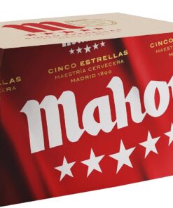 Mahou 5 Estrellas, Cerveza Lager Dorada, Pack 24 Botellines x 25cl