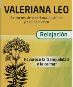 Valeriana Leo - Favorece la tranquilidad y la calma - Complemento alimenticio con extractos de valeriana, pasiflora y espino blanco. A partir de 12 años - 90 comprimidos