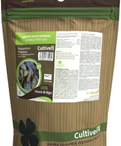 CULTIVERS Abono de Algas Marinas puro 250 g. Fertilizante Orgánico Ecológico Polvo Soluble. Extracto de Algas 100%. Fertilizante Bioactivador a Base de extractos de Ascophyllum nodosum.