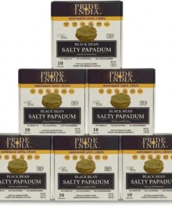 Pride de la sal India namkeen negro crujiente papadum frijol lentejas 6 paquete de la caja 8 count (3,53 oz 100 g)
