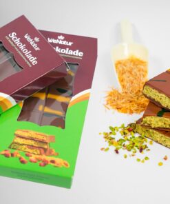 WeNatur Chocolate de Dubái con pistacho, 2X200 g de crema de pistacho, con dulces con hilos de masa kadaif y pistacho. Chocolate de Dubái para fuentes de chocolate, dulces originales