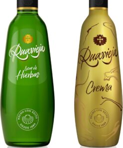 Ruavieja Licor de Hierbas - 1000 ml & Crema de Orujo - 1 L