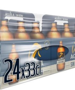 El Aguila Sin Filtrar Cerveza Lager Especial Caja 4 Pack Botella, 6 x 33cl