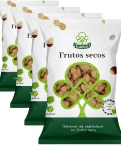 El Nogal Frutos Secos Cacahuete Jumbo Tostado Bolsa 500 g (Paquete de 4)