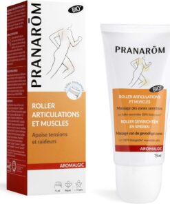PRANARÔM Aromalgic - Roller "Articulaciones & Musculos" - Base de aceites esenciales orgánicos HECT - Para aliviar la tensión y la rigidez - 75 ml