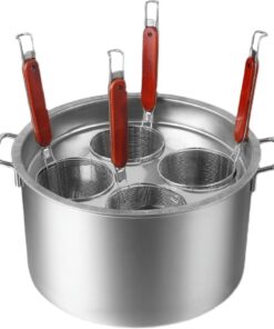 Juego de ollas para Pasta de Acero Inoxidable con Inserto, vaporera para Pasta con cestas coladoras, utensilio de Cocina Multiusos para Fideos, Pasta y albóndigas, 4 Orificios.