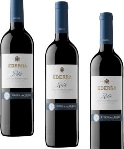 Ederra Roble, Vino tinto DO Ribera del Duero, 100 por ciento Tempranillo, 75cl (Paquete de 3)