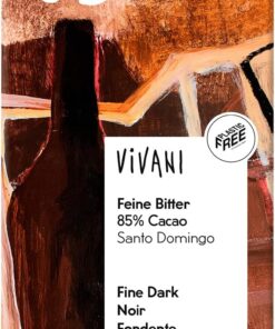 Vivani Chocolate Negro 85% Santo Domingo | Chocolate Negro Gourmet | Vegano y Bio | Edición Grande | Paquete 10 Unidades x 100 gr