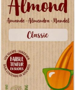 Ecomil - Bebida de Almendra Ecológica, Bebida Vegetal, Leche de Almendra Bio, Con Azúcar de Caña, Fuente de Calcio, Ingredientes de Agricultura Ecológica - 1L (Paquete de 6)