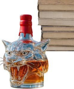 Decantador de whisky – Botella de con forma de tigre de 28 onzas | para almacenamiento de licores con diseño decorativo, elegante recipiente para whisky, vino, bourbon, brandy, vodka, coñac y